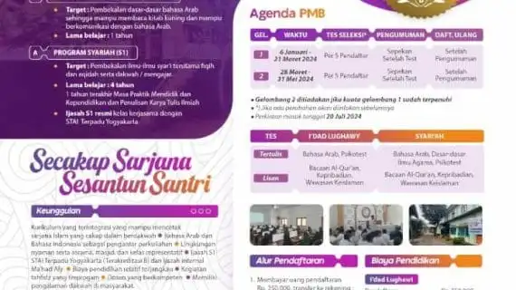 Info PMB Ma’had Aly Al Furqon Magelang TA 2024-2025 (Program S1 dan I’dad Lughowi)