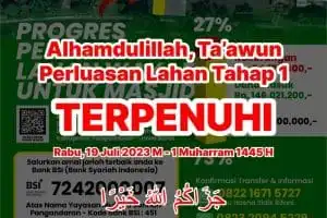 [DITUTUP] Donasi Perluasan Lahan Wakaf Untuk Masjid Tahap 1 (Perluasan 280 m² Rp. 715.000/m²)