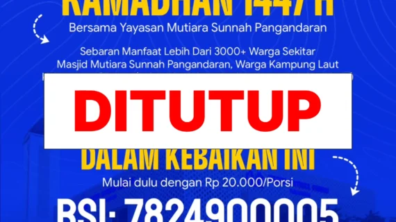 Pengumuman Penutupan Donasi Program Ifthar Ramadhan 1447 H