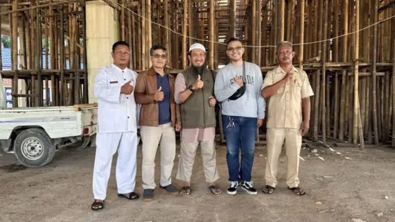 Bakesbangpol Pangandaran Tinjau Langsung Progres Pembangunan Masjid Mutiara Sunnah Pangandaran
